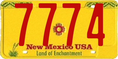 NM license plate 7774