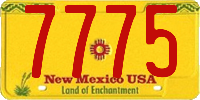 NM license plate 7775