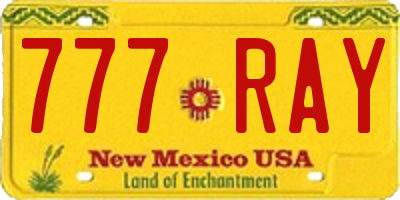 NM license plate 777RAY