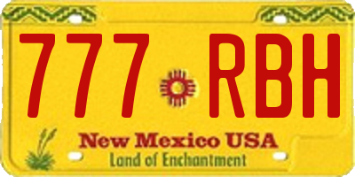 NM license plate 777RBH