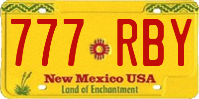 NM license plate 777RBY