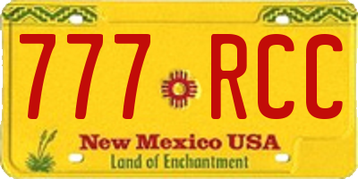 NM license plate 777RCC