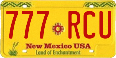 NM license plate 777RCU