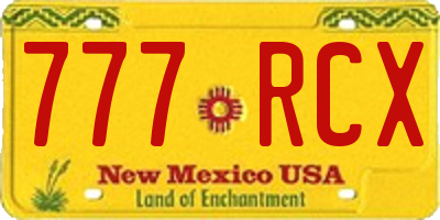 NM license plate 777RCX