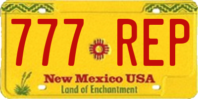 NM license plate 777REP
