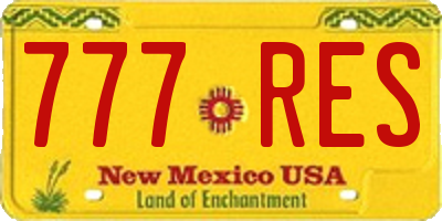 NM license plate 777RES