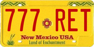 NM license plate 777RET