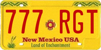 NM license plate 777RGT