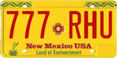 NM license plate 777RHU