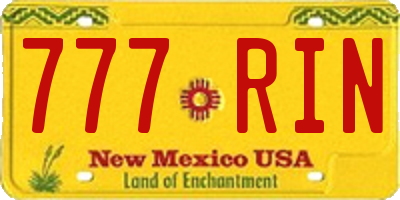 NM license plate 777RIN