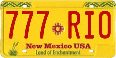 NM license plate 777RIO