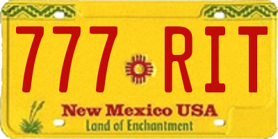 NM license plate 777RIT