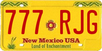 NM license plate 777RJG