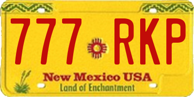 NM license plate 777RKP