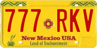 NM license plate 777RKV