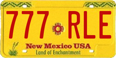 NM license plate 777RLE