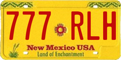 NM license plate 777RLH