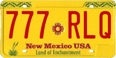 NM license plate 777RLQ