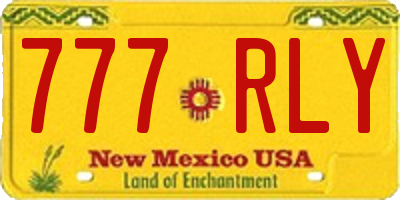 NM license plate 777RLY