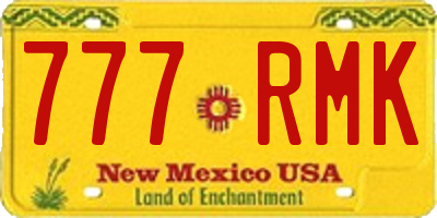 NM license plate 777RMK