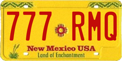 NM license plate 777RMQ