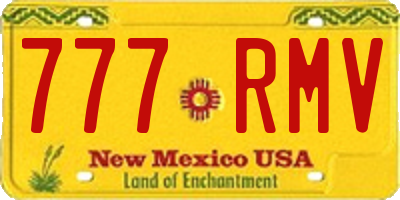 NM license plate 777RMV