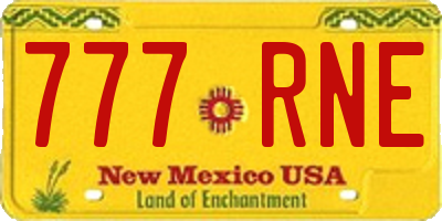NM license plate 777RNE