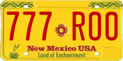 NM license plate 777ROO