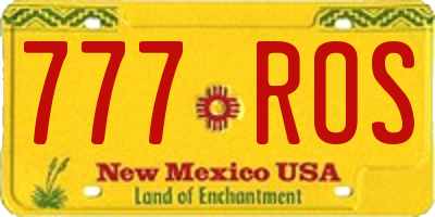 NM license plate 777ROS
