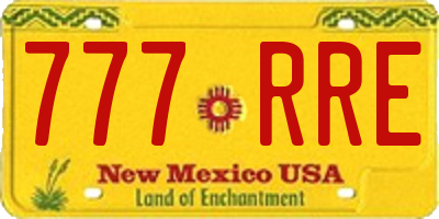 NM license plate 777RRE