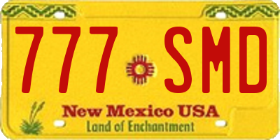 NM license plate 777SMD