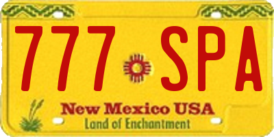 NM license plate 777SPA