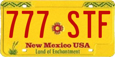 NM license plate 777STF