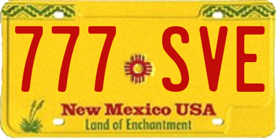 NM license plate 777SVE
