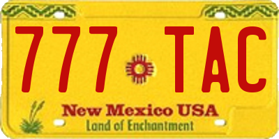 NM license plate 777TAC