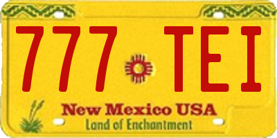 NM license plate 777TEI