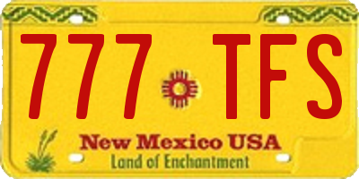 NM license plate 777TFS