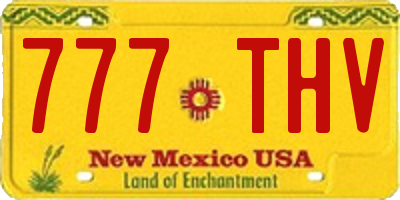 NM license plate 777THV