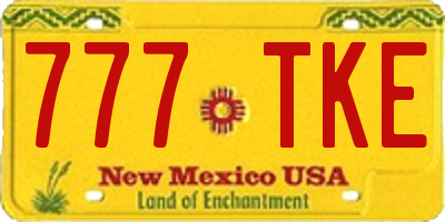 NM license plate 777TKE