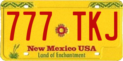 NM license plate 777TKJ