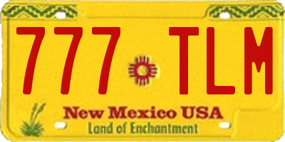 NM license plate 777TLM