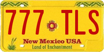 NM license plate 777TLS