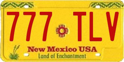 NM license plate 777TLV