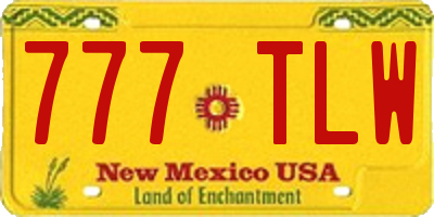 NM license plate 777TLW