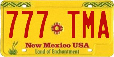 NM license plate 777TMA
