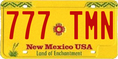NM license plate 777TMN