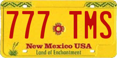 NM license plate 777TMS