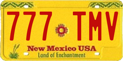 NM license plate 777TMV