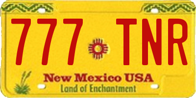 NM license plate 777TNR