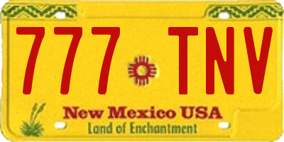 NM license plate 777TNV